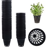 Kalanka - 50pcs 2 pouces pots en filet pour la culture hydroponique, tasse de filet  mailles fendues ...