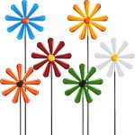 Kalanka - lot de 6 fleurs de jardin en métal piquets de marguerites décoration jardin extérieur ornement ... Kalanka - lot de 6 fleurs de jardin en métal piquets de marguerites décoration jardin extérieur ornement ...