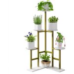 Kalanka - 6 niveaux support de plante en métal bois, 108cm de haut etagère d'angle pour pots de fleurs ... Kalanka - 6 niveaux support de plante en métal bois, 108cm de haut etagère d'angle pour pots de fleurs ...
