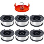 Kalanka - 6 pcs bobine fil coupe bordure compatible avec black et decker avec 9m ligne coupe bord contient ...