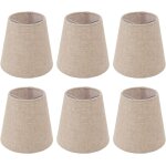 Kalanka - 6 pièces abats - jour, abat jour lampe sur pied en tissu de lin, 3. 7in * 5. 5in * 5. 1in abat ... Kalanka - 6 pièces abats - jour, abat jour lampe sur pied en tissu de lin, 3. 7in * 5. 5in * 5. 1in abat ...
