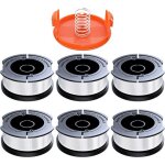 Kalanka - 6 pi�ces bobine fil coupe bordure compatible avec black et decker, Ø1, 65mm avec 10m fil coupe ...
