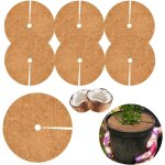 Kalanka - 6 pices disques de noix de coco 30cm, tapis de protection des plantes, tapis de noix, plante ...