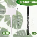 Kalanka - 65 pices etiquette plante jardin exterieur marqueurs en plastique de type t plastique etiquette ...