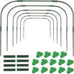 Kalanka - 6pcs cadre de serre de jardin avec clips arceau de jardin kit de maison de cerceau de jardin ... Kalanka - 6pcs cadre de serre de jardin avec clips arceau de jardin kit de maison de cerceau de jardin ...