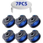 Kalanka - 7 pack bobine fil coupe bordure remplacements pour ryobi one + ac14rl3a 18v 24v 40v coupe bordures, ...