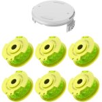 Kalanka - 7 pack bobine fil coupe bordure remplacements pour ryobi one + ac14rl3a 18v 24v 40v coupe bordures, ...