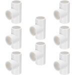 Kalanka - 8pcs tee pvc raccord 1 / 2  connecteur 3 voies coude raccordement tuyau meuble construction ...