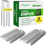 Kalanka - amagabeli lot de 500 piquets de jardin galvanisés pour clôture de jardin de 15, 2 cm calibre ... Kalanka - amagabeli lot de 500 piquets de jardin galvanisés pour clôture de jardin de 15, 2 cm calibre ...