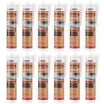 Kalanka - amk24 lot de 12 tubes de colle de montage universelle pour bois, polystyrne, pierre, moulures, ...