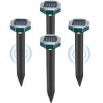 Kalanka - anti taupes ultrasons, 4 pices rpulsif taupes ultrasons solaire, chasse taupe ultrason solaire, ...