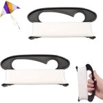 Kalanka - bobine de 200 m de fil pour cerf - volant avec 2 enrouleurs noirs ¿ ligne en nylon r�sistante ...