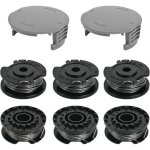 Kalanka - bobine fil coupe bordure pour bosch easygrasscut rotofil, 6 bobines et 2 couvercles, fil d�broussail ...