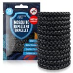 Kalanka - bracelet anti - moustique [pack de 12] bracelets anti - insectes, anti - moustiques - noir