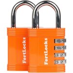 Kalanka - cadenas code 4 chiffres cadenas a code pour casier de gym, travail et ecole, valise, garage, ...