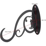Kalanka - cintres à plantes pour l'extérieur, crochets muraux en fer noir pour plantes, barre de suspension ... Kalanka - cintres à plantes pour l'extérieur, crochets muraux en fer noir pour plantes, barre de suspension ...