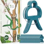 Kalanka - clips pour attacher les plantes: 20 clips vert pour plantes taille l - aide a l'escalade des ...
