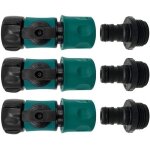 Kalanka - connecteur rapide pour tuyau d'arrosage avec vanne d'arrt, raccords  connexion rapide 3 / ...