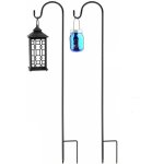 Kalanka - crochets de berger en mtal noir - 3 sections - pour jardin, plantes, mariages, boules de fleurs, ...