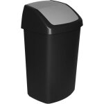 Kalanka - curver swing - poubelle 50l - couvercle basculant - pour cuisine, bureau, salle de bain - 40, ...