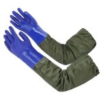 Kalanka - d�polie etanche gants allong�s en caoutchouc, 69cm gants de nettoyage d'�tang, gant de canalisations ...