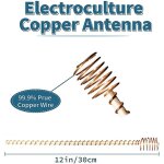 Kalanka - ensemble d'antenne électrique en cuivre pour culture de jardinage, piquets de plantes d'électrocultu ... Kalanka - ensemble d'antenne électrique en cuivre pour culture de jardinage, piquets de plantes d'électrocultu ...