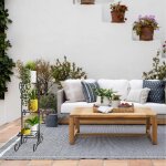 Kalanka - etagere pour plantes, etagre  fleurs en mtal, 4 niveaux support de pots, support pour plantes ...