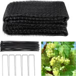 Kalanka - filet anti oiseaux, 2, 1m30m filet protection jardin noir filet de jardin potager voliere ...