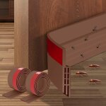Kalanka - flintronic bas de porte adhsif, 100 x 5cm boudin de porte, tpe caoutchouc brun bande d'tanchit ...