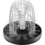 Kalanka - fontaine solaire pompe verre, solaire flottant ext�rieur fontaine pompe bassin solaire avec ...