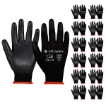 Kalanka - gants de travail 12 paires - gants resistant aux abrasion - revêtement en polyester pu - polyvalent ... Kalanka - gants de travail 12 paires - gants resistant aux abrasion - revêtement en polyester pu - polyvalent ...