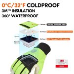 Kalanka - gants de travail d'hiver imperméables pour écran tactile, gants thermiques 3m thinsulate c40 ... Kalanka - gants de travail d'hiver imperméables pour écran tactile, gants thermiques 3m thinsulate c40 ...