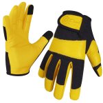 Kalanka - ® gants de travail de jardinage en cuir robuste, rsistants aux pines, cran tactile, gants ...