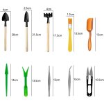 Kalanka - grand pot de fleurs en mtal avec des outils de jardin, crochet amovible, trou de drainage ...