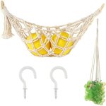 Kalanka - hamac a fruits, corde en coton tiss�, uspendue aux fruits hamac large macrame veggie banana ...