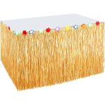 Kalanka - hawaenne table jupe, dcoration de fte hawaii avec des fleurs multicolores, pour bbq, tropical ...