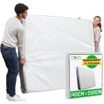 Kalanka - housse protection matelas en plastique demenagement et stockage - 140x200 cm / 140x190 cm - ...