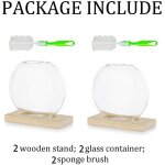 Kalanka - jardinire en verre  suspendre de table pcs de 2 station de propagation vase  bouton de fleur ...
