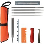 Kalanka - kit d'afftage pour trononneuse, avec 6 limes rondes, 6u2033 flat file, depth gauge, wooden ...