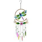 Kalanka - libellule wind chime 7 colors glass pendant, cloches �oliennes jardin ext�rieur, pour la d�coration ...