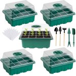 Kalanka - mini serre pour semis, 5 pièces mini serre, bacs à semis, serre semis, mini serre de jardin, ... Kalanka - mini serre pour semis, 5 pièces mini serre, bacs à semis, serre semis, mini serre de jardin, ...