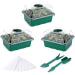 Kalanka - mini serre pour semis3 pièces 36 cellules intérieure plateau semis, bacs à semis, avec couvercle ... Kalanka - mini serre pour semis3 pièces 36 cellules intérieure plateau semis, bacs à semis, avec couvercle ...