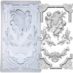 Kalanka - moule pour plâtre d'argile polyclay séché à l'air libre, cadre de bordure avec cupidons Kalanka - moule pour plâtre d'argile polyclay séché à l'air libre, cadre de bordure avec cupidons