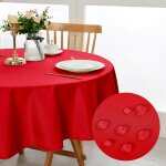 Kalanka - - nappe ronde anti - taches, lavable et impermable - pour salle a manger, jardin, fte, mariage ...