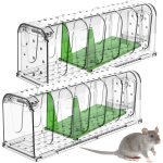 Kalanka - piège à souris vivant, attrape souris réutilisable - lot de 2 mouse trap en matériau pc résistant, ... Kalanka - piège à souris vivant, attrape souris réutilisable - lot de 2 mouse trap en matériau pc résistant, ...