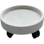 Kalanka - plateau rond amovible pour pot de fleurs avec roulettes - support rotatif pour balcon - blanc ... Kalanka - plateau rond amovible pour pot de fleurs avec roulettes - support rotatif pour balcon - blanc ...