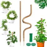 Kalanka - ple tuteur plante grimpante, 2 x 160cm tuteur monstera, support de plante tuteur coco, pliable ...