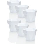 Kalanka - pot de fleur plastique 6 x 11 cm - blanc - pot suspendu - cache pot plante interieur Kalanka - pot de fleur plastique 6 x 11 cm - blanc - pot suspendu - cache pot plante interieur