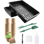 Kalanka - pot semis fibres biodgradables avec culture plateau, 8 cm lot de 60 godet semis pots rcipients ...