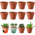 Kalanka - pot terre cuite, 8 pièces 8cm pots en terre cuite avec trou dévacuation, petit pot de fleur, ... Kalanka - pot terre cuite, 8 pièces 8cm pots en terre cuite avec trou dévacuation, petit pot de fleur, ...